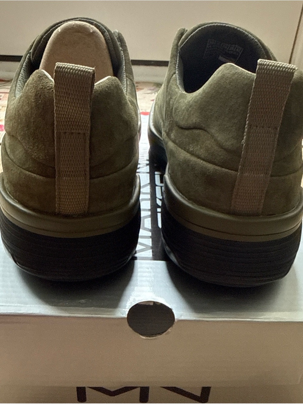 Mark Nason Skechers Mens Olive Suede Leather Slip On Casual Shoes 10 - Picture 5 of 6